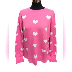Women's Walmart Valentine's Long Sleeve Pullover Sweater Size Large